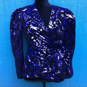 Partique New York Vintage Velvet Wrap Top 10